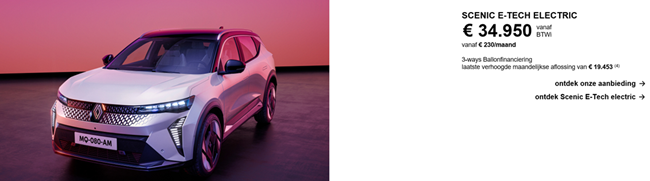 renault scenic elektrisch met ballonkrediet